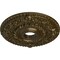 Ekena Millwork Rose Ceiling Medallion (Fits Canopies up to 7 1/4"), Hand-Painted Brass, 18"OD x 3 1/2"ID x 1 1/2"P CM18ROBRS - alternate 2